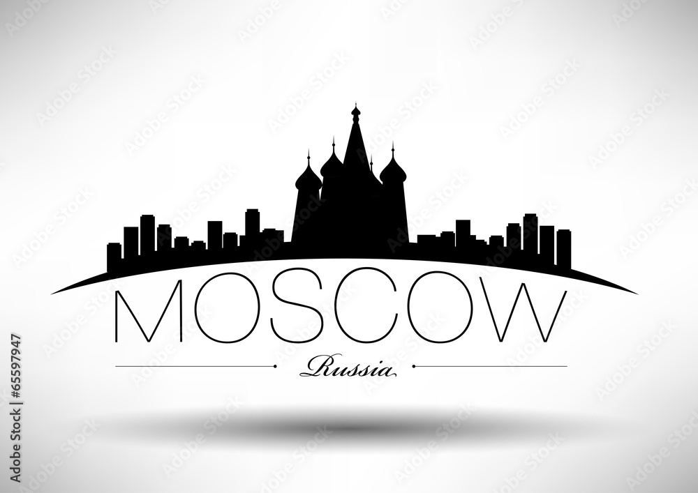 Moscow City Typography Design