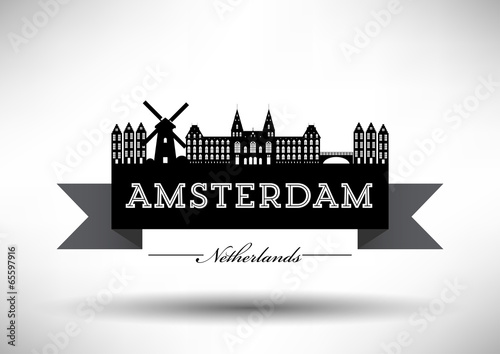Amsterdam City Typography Design