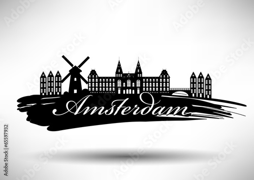 Amsterdam City Typography Design