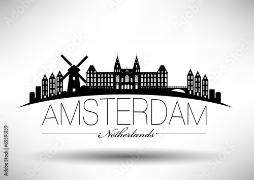 Amsterdam City Typography Design
