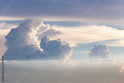 Amazing cloud with light of sunset