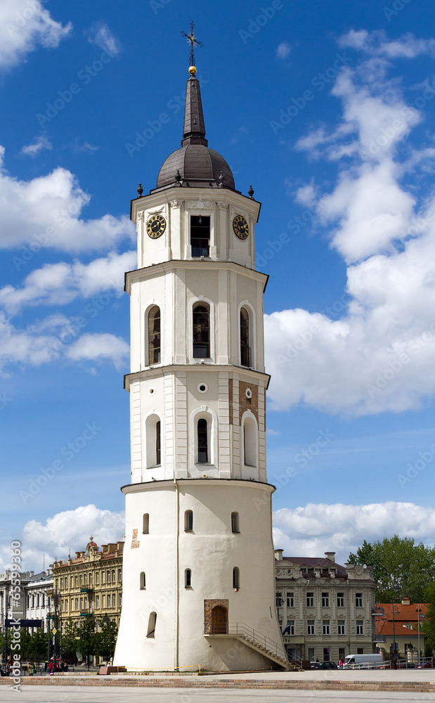 Vilnius Cathedral Belfry at a beautiful summer day