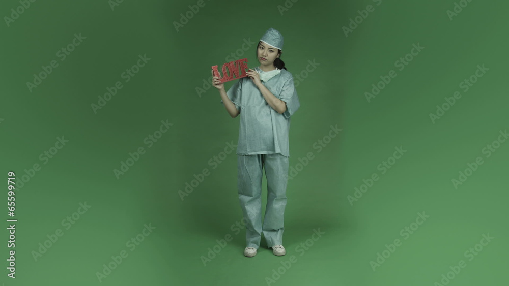 young asian adult woman doctor surgeon isolated on green-screen young asian adult woman doctor surgeon isolated on green-screen