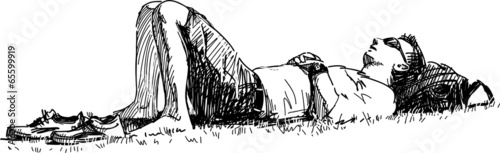 sleeping young man