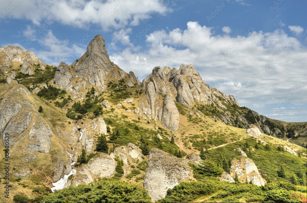 HDR mountain landscape, Ciucas mountains, Romania HDR mountain landscape, Ciucas mountains, Romania