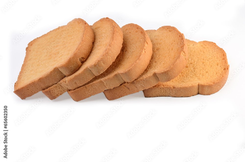 Crackers on a white background Crackers on a white background