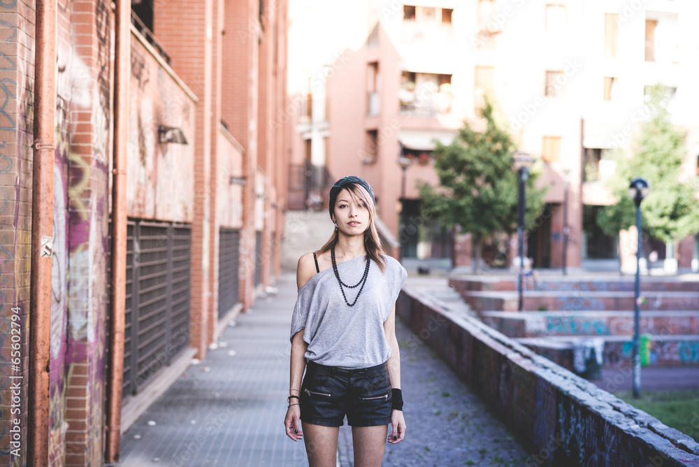 young beautiful model woman