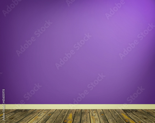 room interior with purple wall