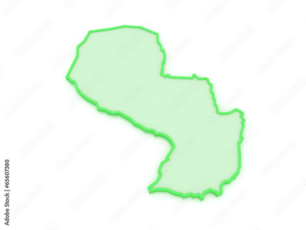 Map of Paraguay.
