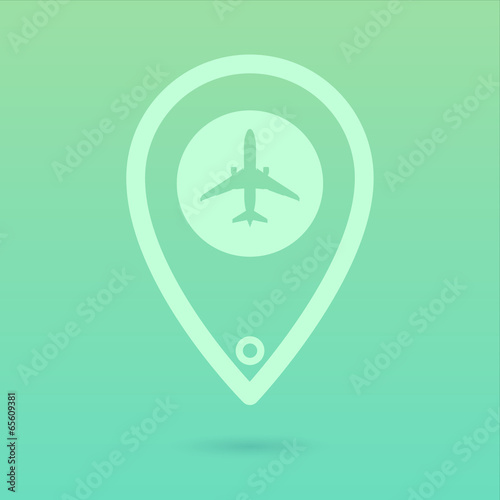 Flat Plane Icon Placeholder
