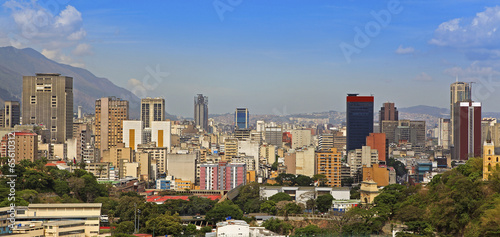 Skyline of downtown Caracas, capital city of Venezuela photo