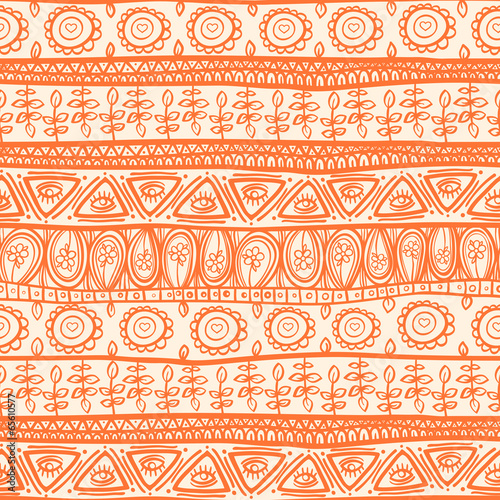 tribal orange ornament