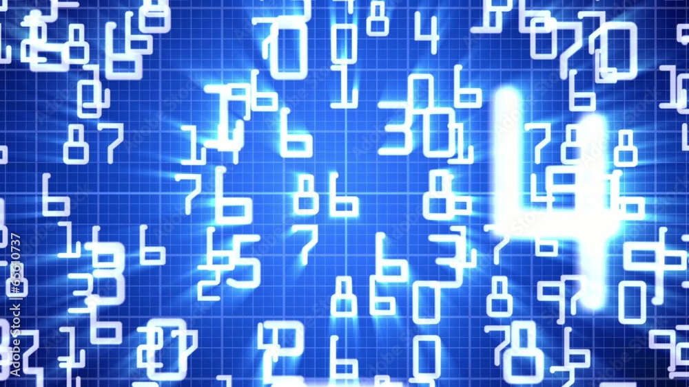 Panel of numbers