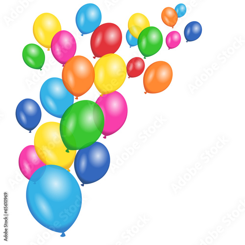 Colorful Balloons Party Vector Background