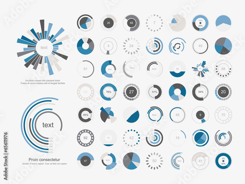 Infographic Elements.Pie chart set icon.