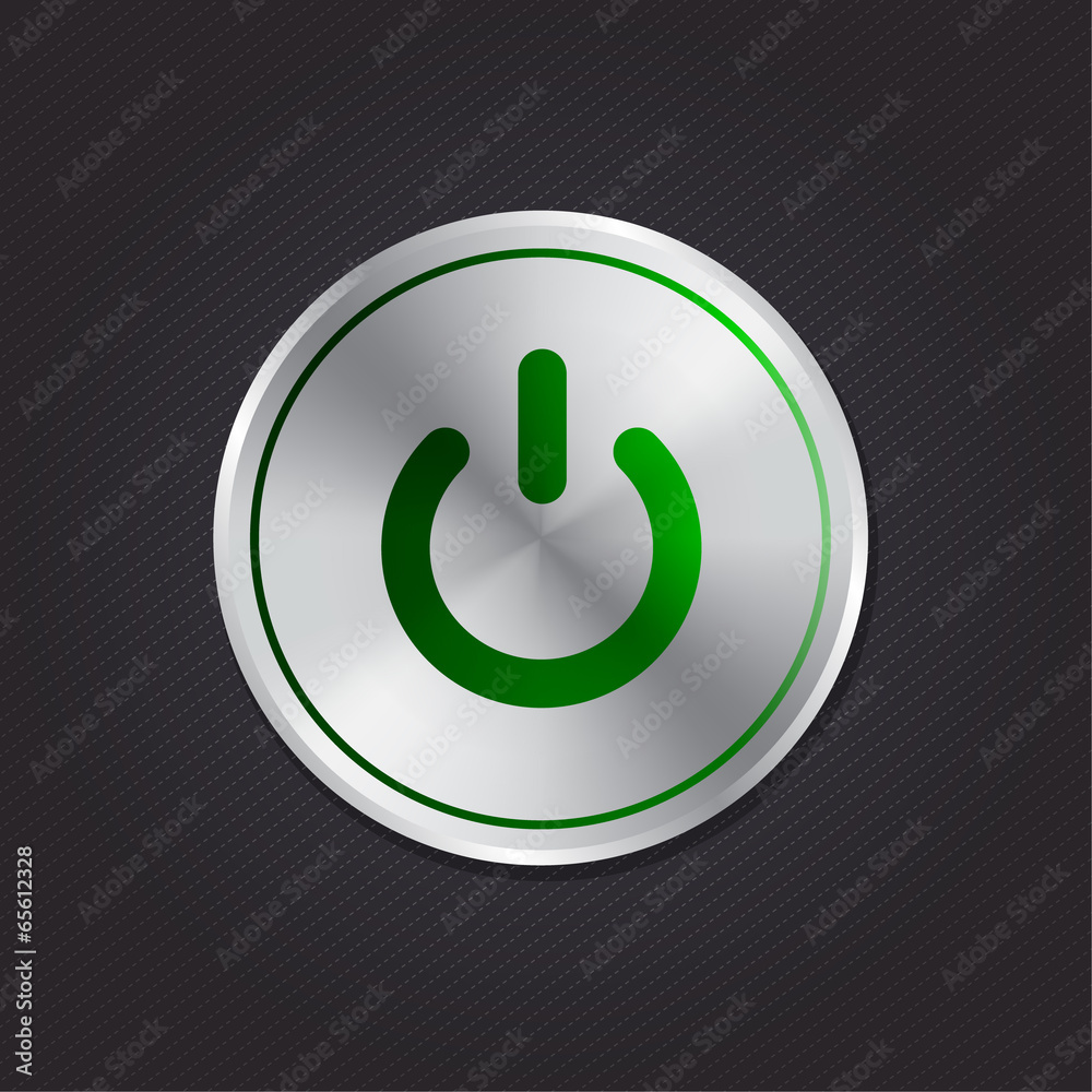 Green Power Button. Green Power Button.