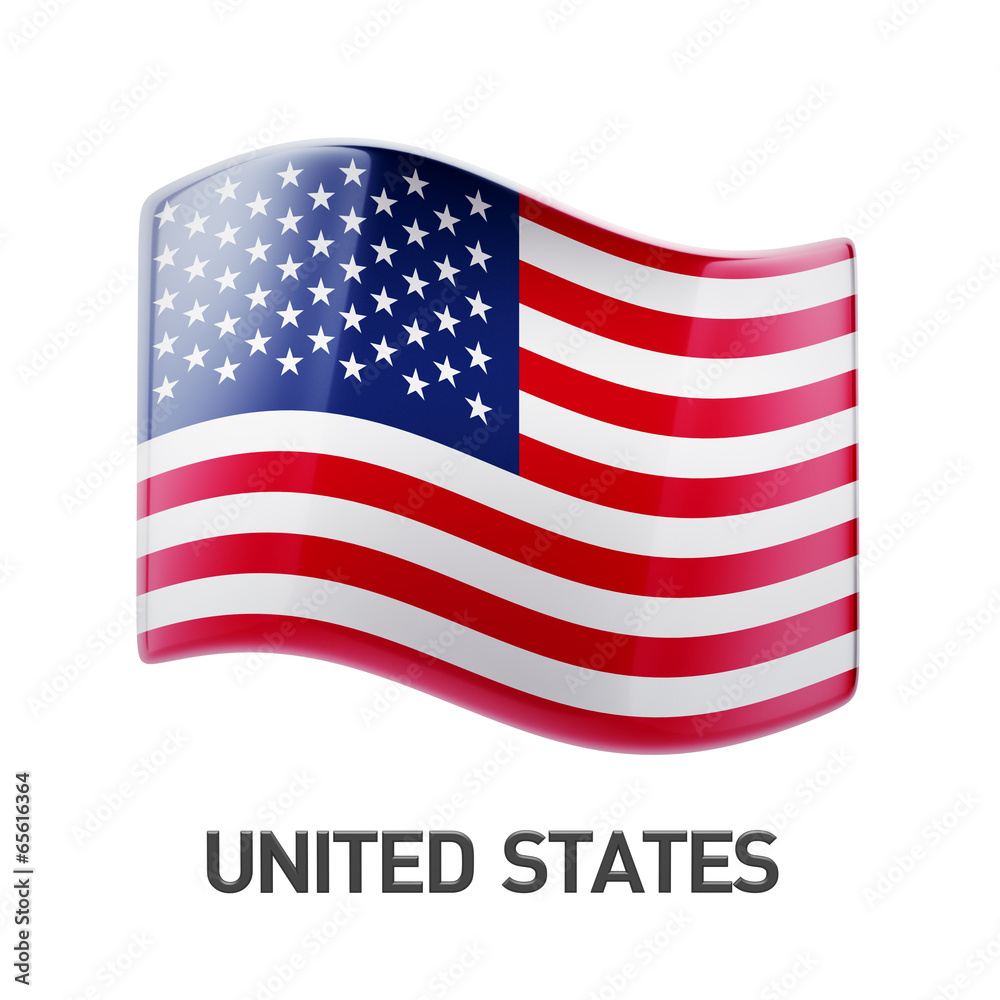 Fototapeta premium United States Flag Icon