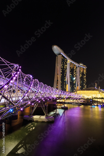 Singapore marina bay night