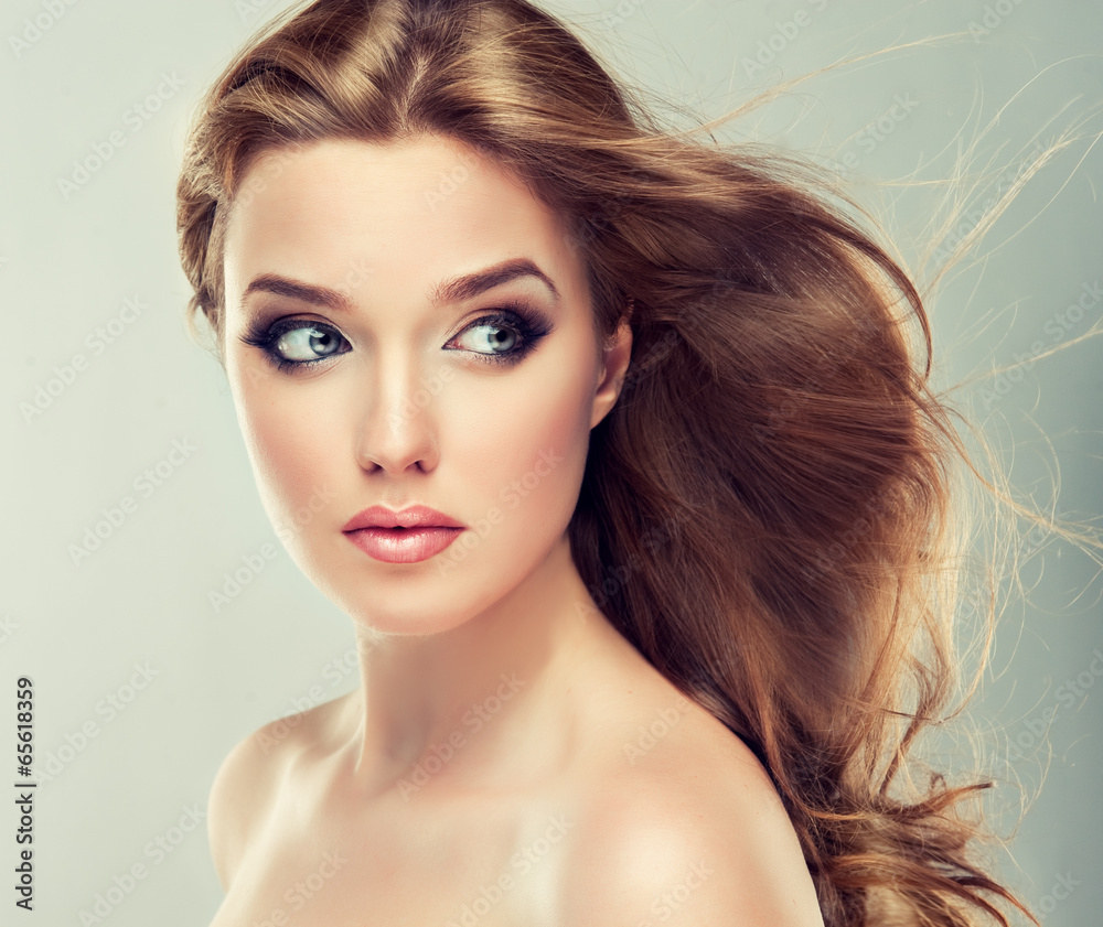 Beautiful model with curly hair Beautiful model with curly hair