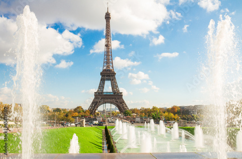 Eiffel Tower and fountains of Trocadero