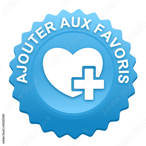 ajouter aux favoris sur bouton web denté bleu