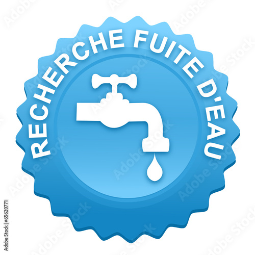 recherche fuite d'eau sur bouton web denté bleu