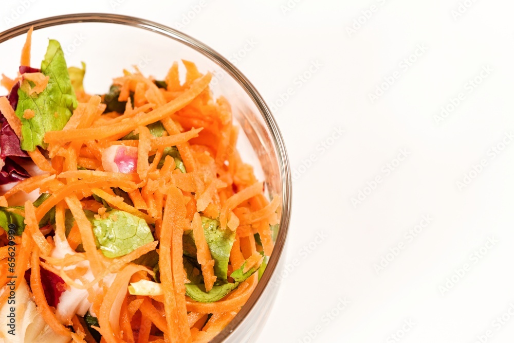 Colorful vitamin salad in glass bowl. Colorful vitamin salad in glass bowl.