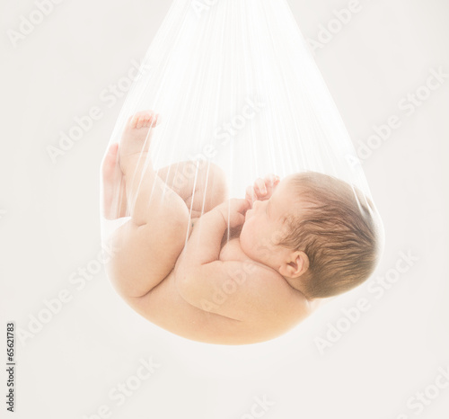 Baby newborn fetus,  new born child embryo, birth concept