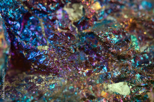 Crystal nugget  gold  bronze  copper  iron. Macro