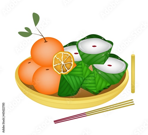 Pyramid Dessert and Chinese Pudding with Orange