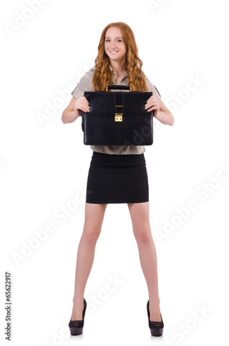 Businesswoman isolated on the white