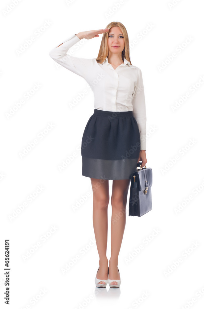 Woman businesswoman isolated on white Woman businesswoman isolated on white