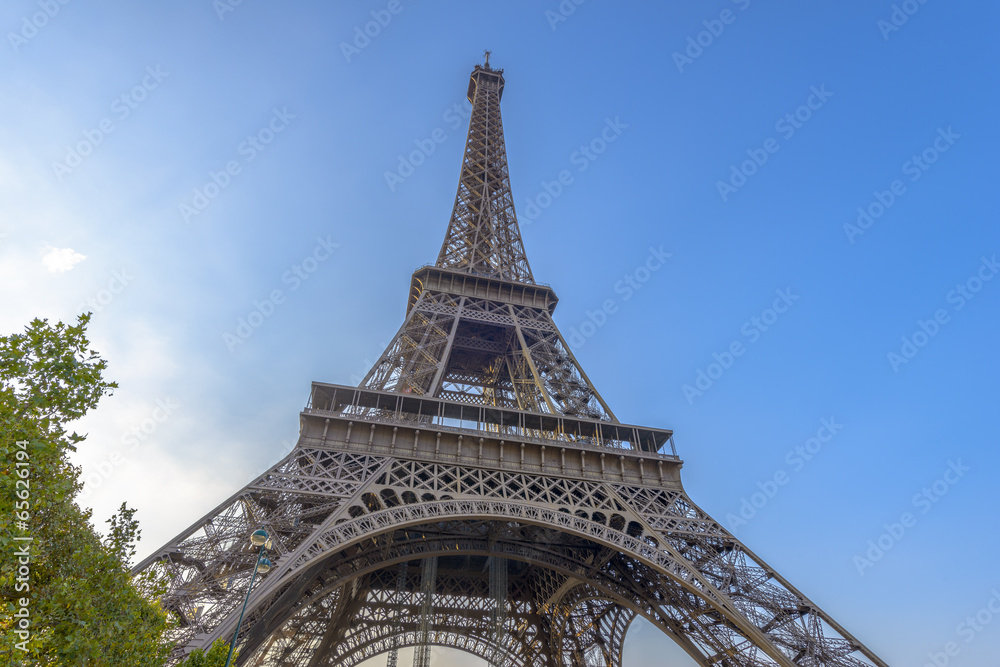 Eiffel Tower in a sunny day