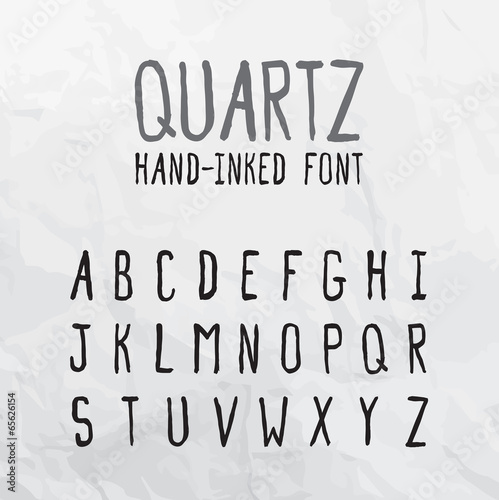 Quartz Hand-Inked Font