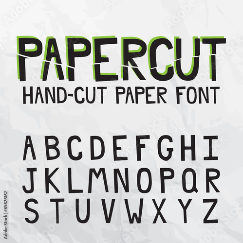 Papercut Hand-Cut Paper Font
