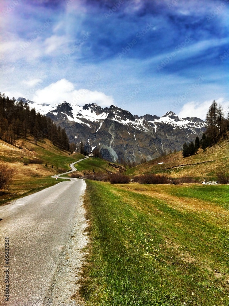 Fototapeta premium road in the valley