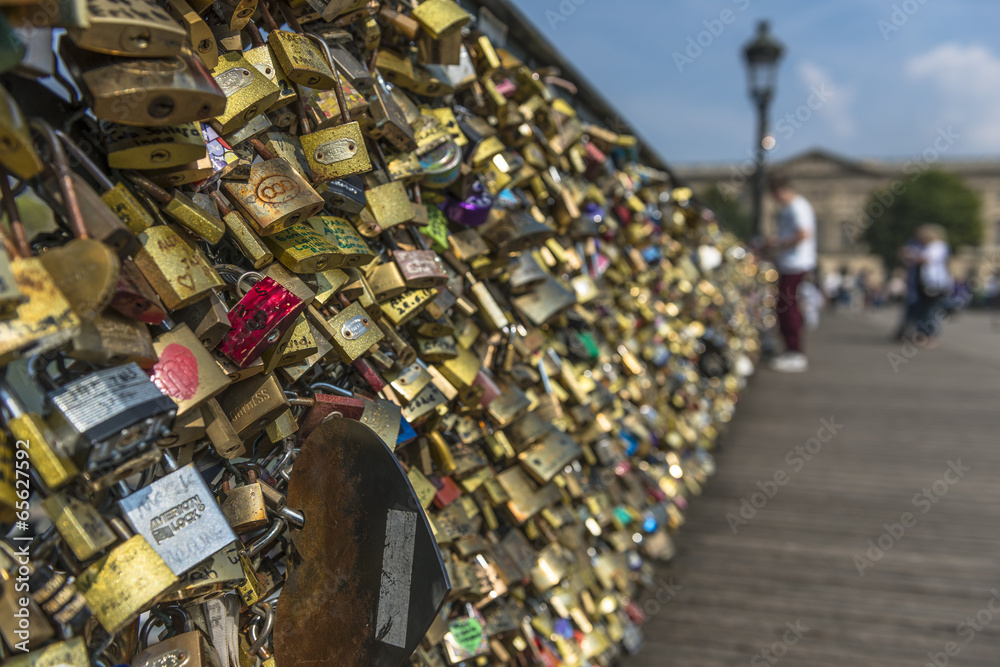 Love padlocks at Pont des Arts