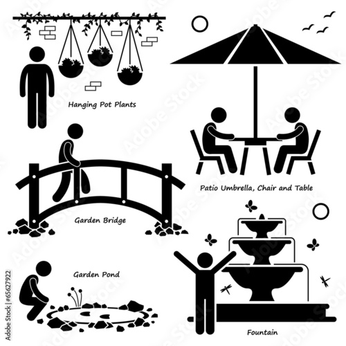 Garden Outdoor Structures Fixture Decorations Cliparts
