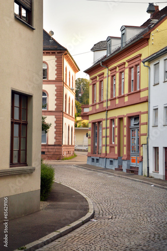 Fototapeta Naklejka Na Ścianę i Meble -  Cobblestone pavement in Lahr a city in Baden-Wurttemberg