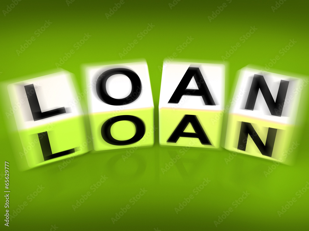 Loan Blocks Displays Funding Lending or Loaning Loan Blocks Displays Funding Lending or Loaning