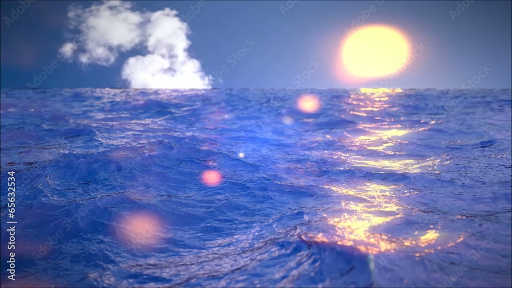 Sunset Ocean and Clouds