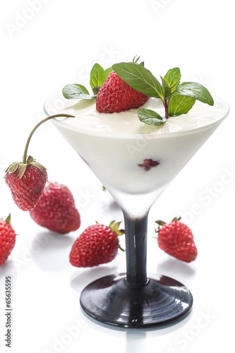 milk with strawberry jelly