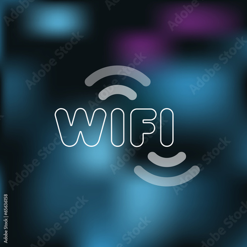 Wifi sign with blurred background