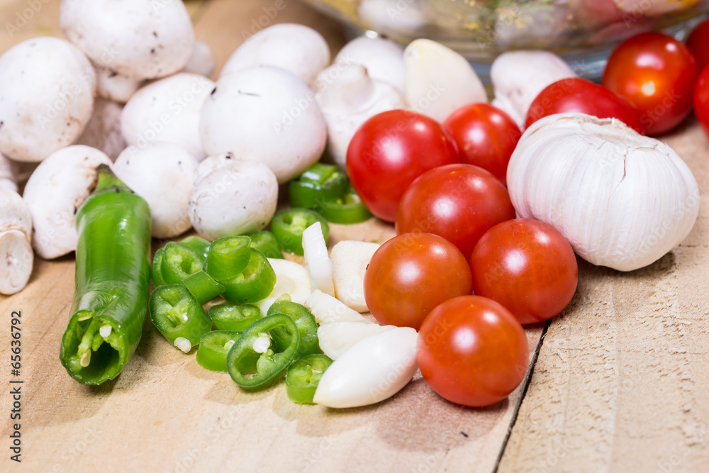 fresh vegetables on the wooden table fresh vegetables on the wooden table
