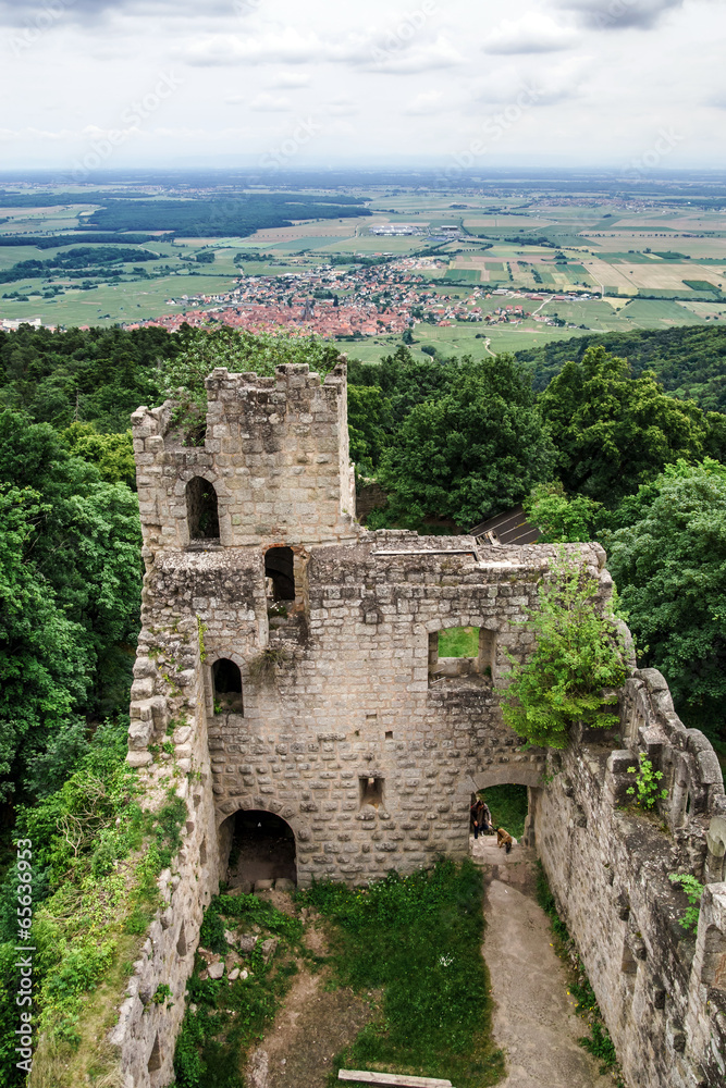 Medieval castle Bernstein on the top of hill