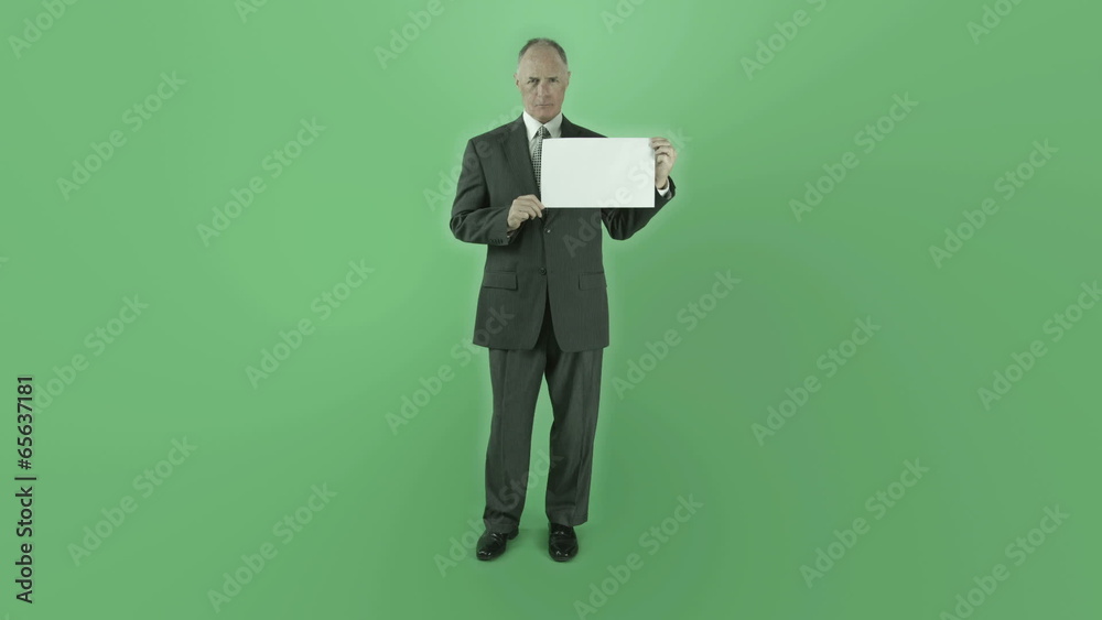 Senior caucasian businessman isolated on chroma green screen Senior caucasian businessman isolated on chroma green screen