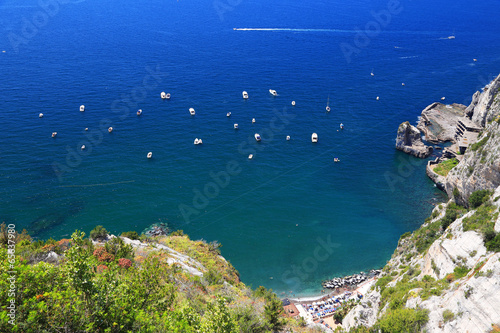 View of the Amalfi Coast of Tyrrhenian Sea (Campania, Italy)