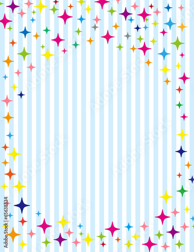 starts on colorful stripes background