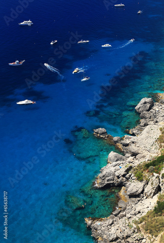 Yachting on the Mediteranean Sea  Capri Island  Europe