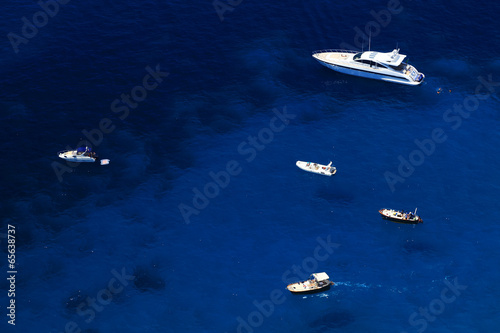 Fototapeta Naklejka Na Ścianę i Meble -  Yachting on the Mediteranean Sea, Capri Island, Europe